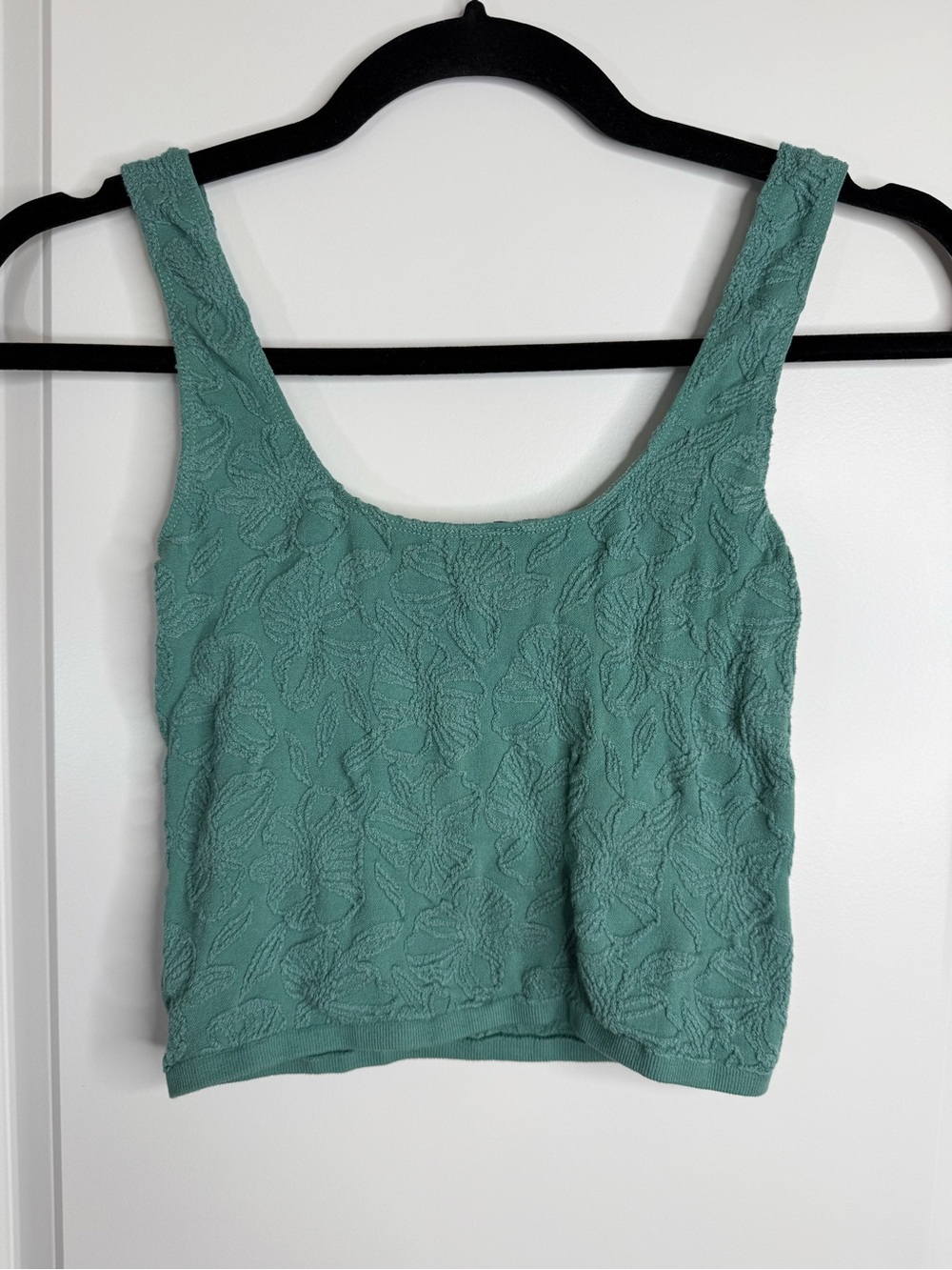 Anthropologie x By Anthropologie Textured Floral Tank Top NWT S/M green - Picture 6 of 9